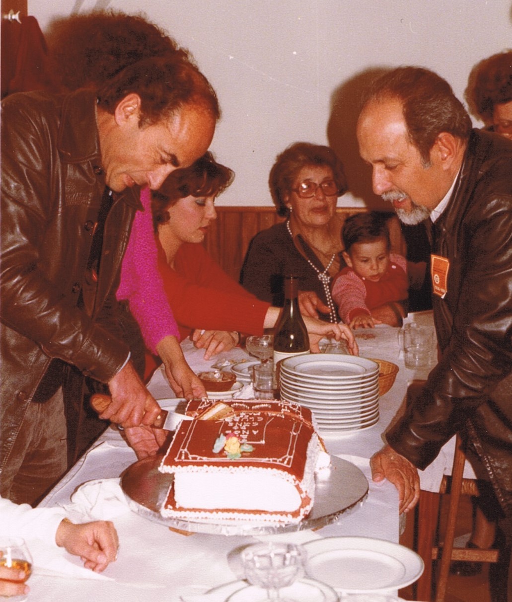 Alberto Mendonça Neves e Morgado André no 25º Aniversário do Cineclube Abril 1981